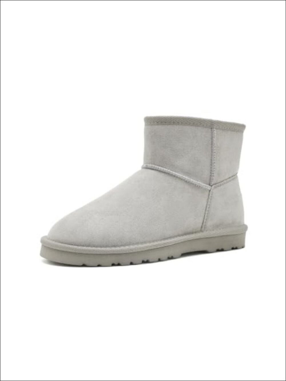 Faux Suede Ankle Booties Mid-Top Slip-On Cozy Fall Winter